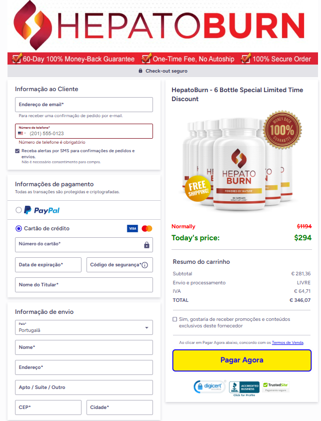 Imagem from Checkout of HepatoBurn